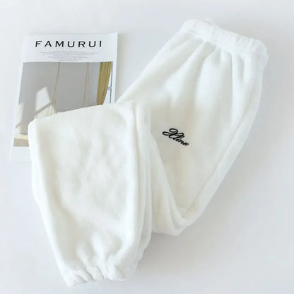 Couples' autumn and winter warm pants home pants ladies pajamas bottoms flannel thick coral fleece couple pants men