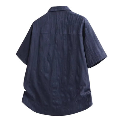Plus Size 9XL Men's Ice Silk Shirt Quick Dry Short Sleeve Top Male Summer Large Big Casual Snap Button Up Oversized Loose Fit Fat