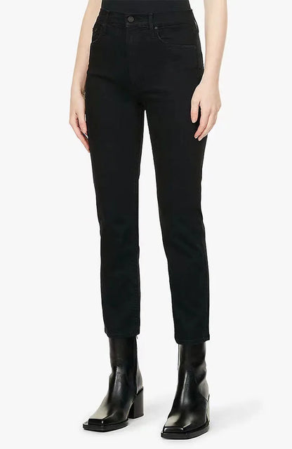 Women classic stretch straight jeans fashion casual denim pants