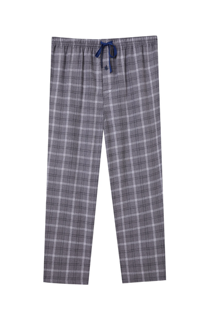 Men's Pajama Bottom Flannel Trendy Plaid Solid Casual Comfy with Pocket Warm Loose Sleeping Pants Stretchy Elastic Waistband