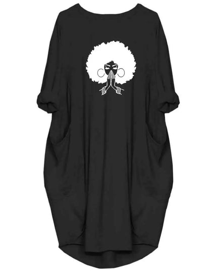 Plus Size Women Short Sleeve O-Neck Loose Casual Dresses  High Street Unisex style Double Pockets Oversize Loose Outerwear Top