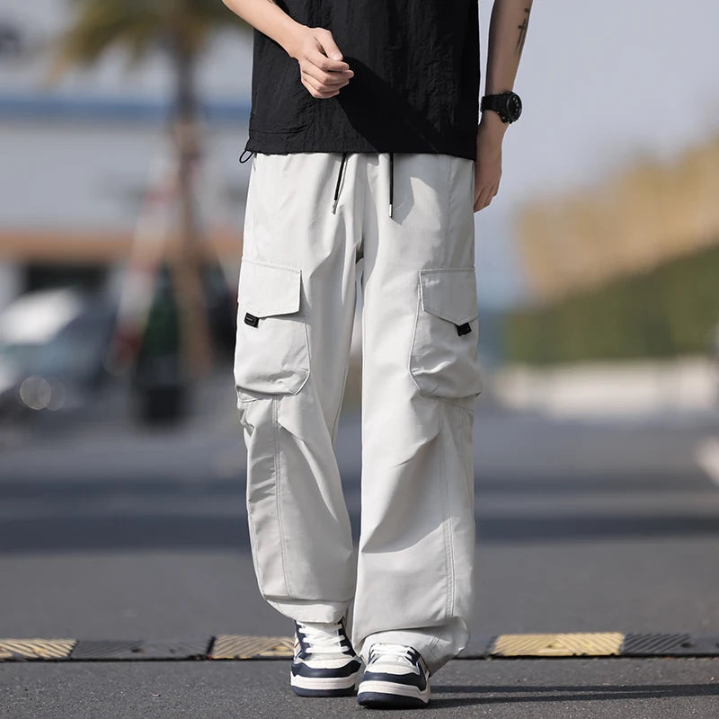 Summer Workwear Pants Man Cargo Pants Spring New Waterproof Tactical Hiking Outdoor Multi-Pockets Combat Joggers Trousers Male