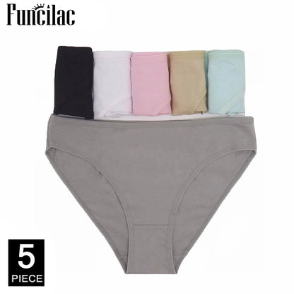 Sexy Panties for Women Cotton Soft Female Underwear Lace Briefs set Ladies Striped Bikini Intimates Lingerie 5 pcs/lot
