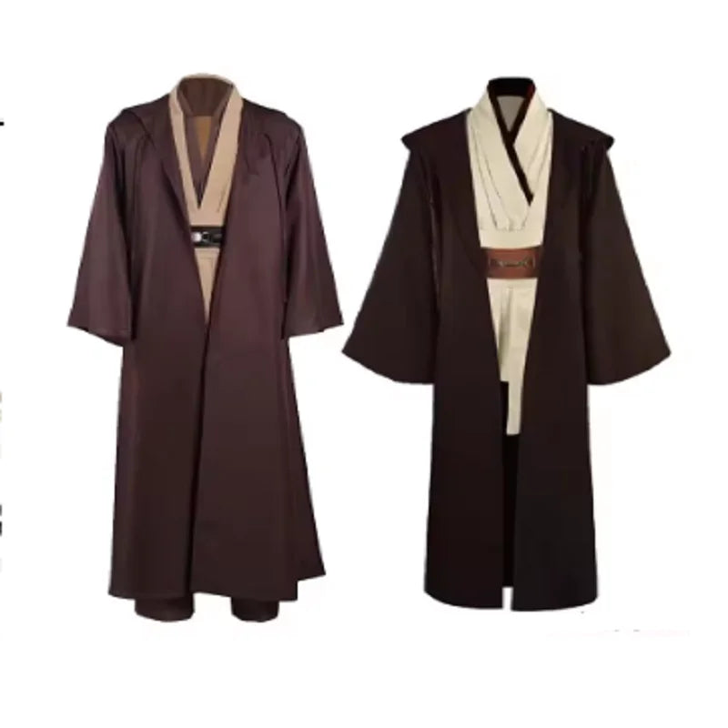Obi Wan Kenobi Jedi Cosplay Costume Adult Unisex Coat Friar Uniform Robe Full Set Accessories Halloween Carnival Outfits