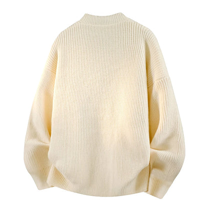 Men's Autumn and Winter Outdoor Comfortable Windproof Warm Cardigan Sweater Fashion Trend Versatile Knitted Warm Casual Jacket
