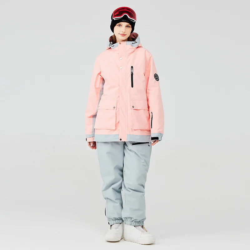 New Men's Women's Ski Suit Winter Outdoor Snow Wear Waterproof Windproof Thickened Warm Ski Clothing Jacket Pants Set Couple