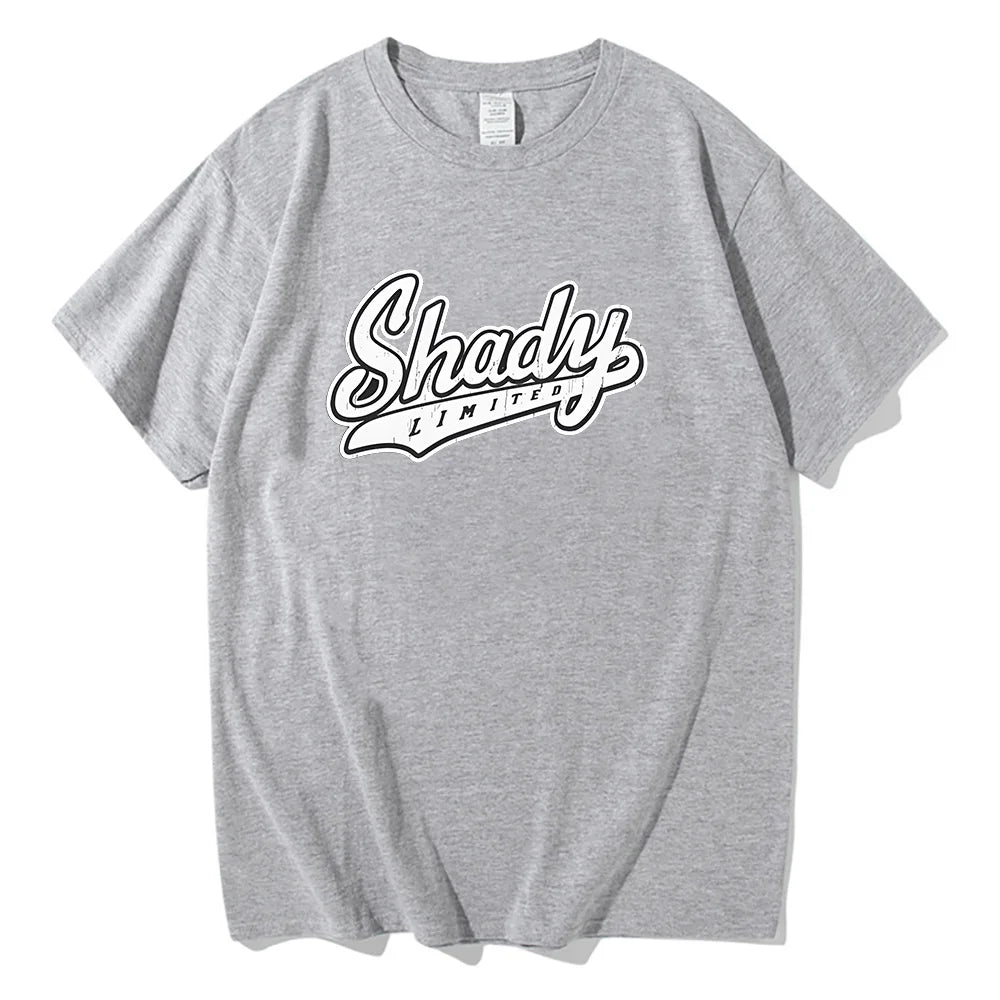 Eminem Shady T-Shirt Rapper Music Gift for Fan T Shirts Men Women Round Neck Short Sleeve Streetwear High Quality Cotton Clothes
