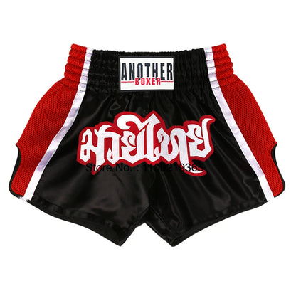 Muay Thai Fight Kickboxing Shorts Fitness Men Women Kids Boxing Shorts Embroidery Thailand Gym Training Black MMA Jujitsu Pants