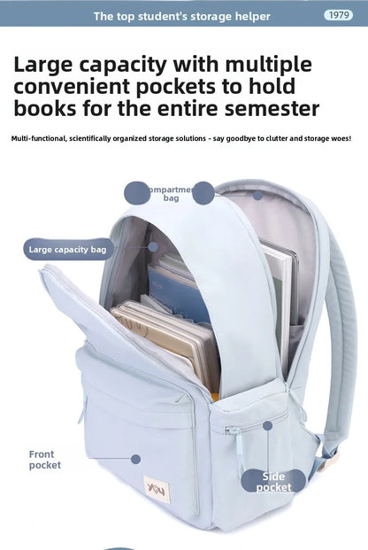 2026 Female Fashion High-Capacity Waterproof College Backpack Trendy Women