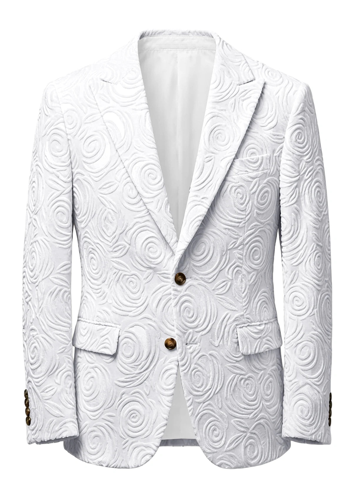 Men's Luxury 3D Embossed Textured Blazer Notch Lapel Jacket 2 buttons Slim Fit Suit Jacket Formal for Business Casual Wedding