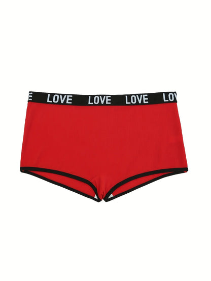 Random 7 pairs of mixed-color lettered waistband women's briefs are comfortable, casual, energetic, sporty and luxurious
