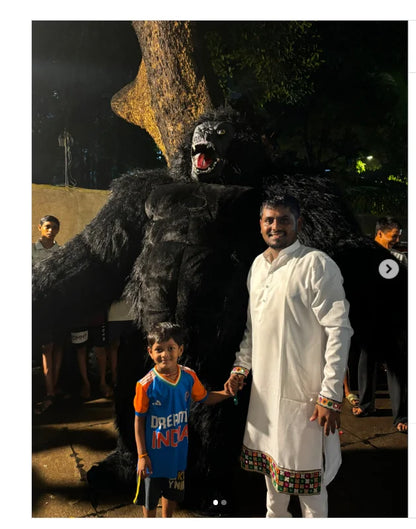 2.6m/3M King Kong Inflatable Costume Mascot With Battery Adult Character Cosplay Animal Birthday Halloween Party Event Plush Set
