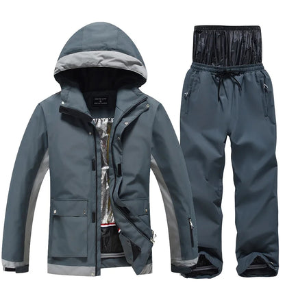 New Men's Women's Ski Suit Winter Outdoor Snow Wear Waterproof Windproof Thickened Warm Ski Clothing Jacket Pants Set Couple