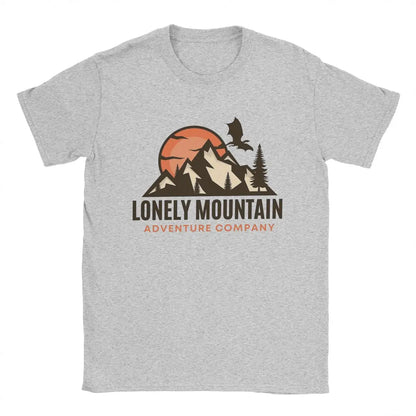 Lonely Mountain Adventure Company L-Lords Of The R-Rings T Shirt for Men Pure Cotton Vintage T-Shirt O Neck Tee Shirt Clothing
