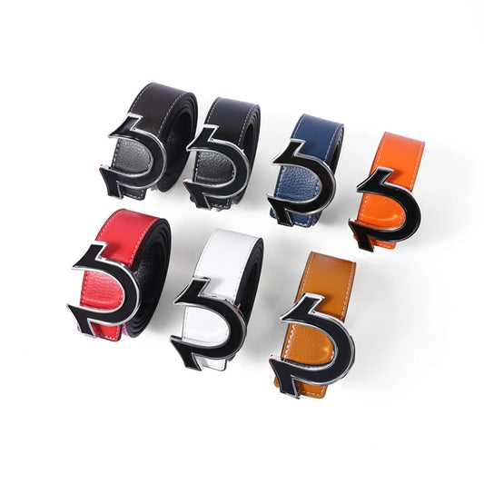 3.8cm new style men's light luxury belt, trendy jeans, trousers, casual pants, versatile pants belt 7 colors