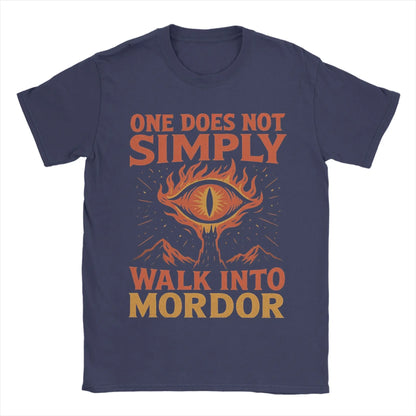 One Does Not Simply Walk Into Mordor Eye of Sauron L-Lords Of The R-Rings T-Shirts Men Pure Cotton Tees T Shirts 4XL Clothes