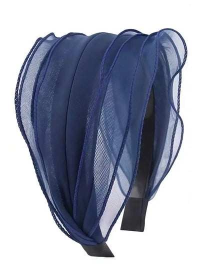 1pc New Asymmetrical Geometric Colorful Mesh Headband Hair Accessory Head Accessories Hairband Beauty Home Hair