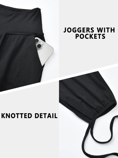 Womens Yoga Pants Capri Loose Workout Sweatpants Comfy Lounge Joggers with Pockets