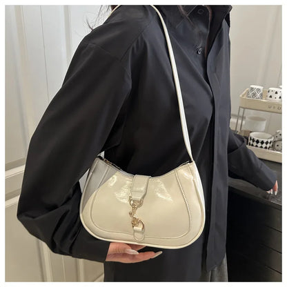 Women's Simple Solid Color Shoulder Bag, Casual Everyday Style, Fashionable Burgundy Color.Shoulder Bag/Tote Bag