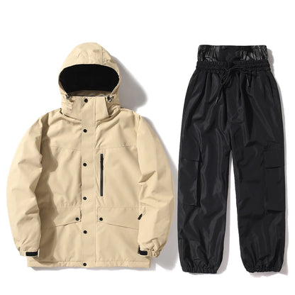 NEW Men Women Snow Clothes Snowboarding Suit Winter Windproof Waterproof Warm Ski Suit Set for Couple Skiing Jacket Pants Set