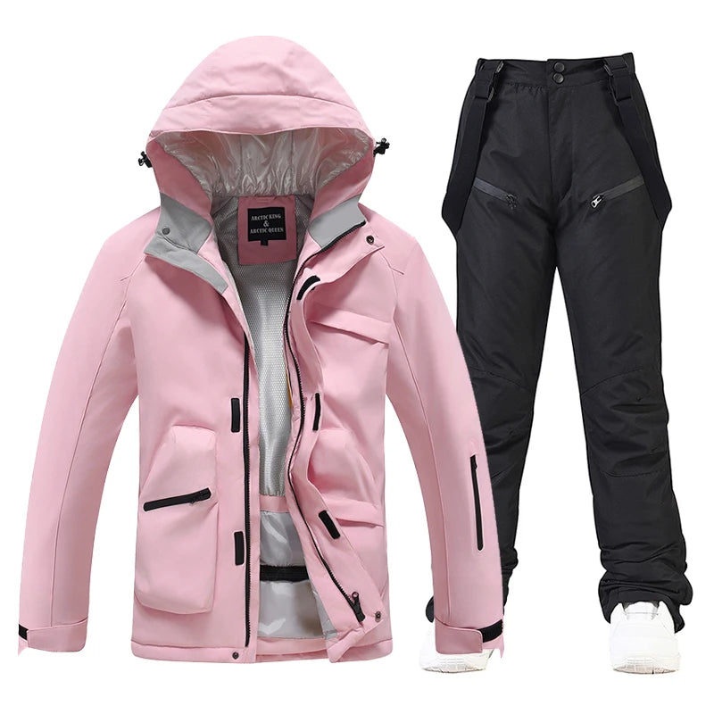 New, Men's and Women's Ski Suit Sets, Waterproof, Snow Costume, Ski Jacket and Pant Set, Outdoor Clothing, Snowboarding, Overall