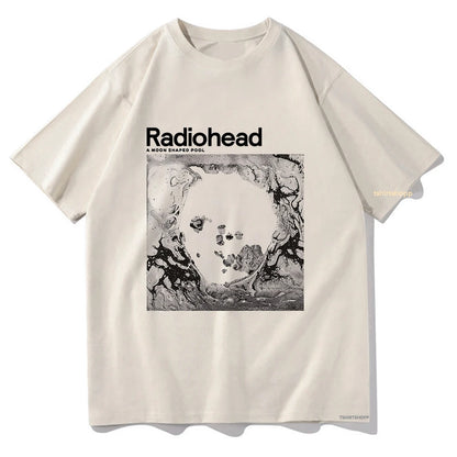 A Moon Shaped Pool T Shirt Radiohead Men/women Harajuku Vintage Graphic 100% Cotton T Shirt Classic Unisex High Quality T Shirts