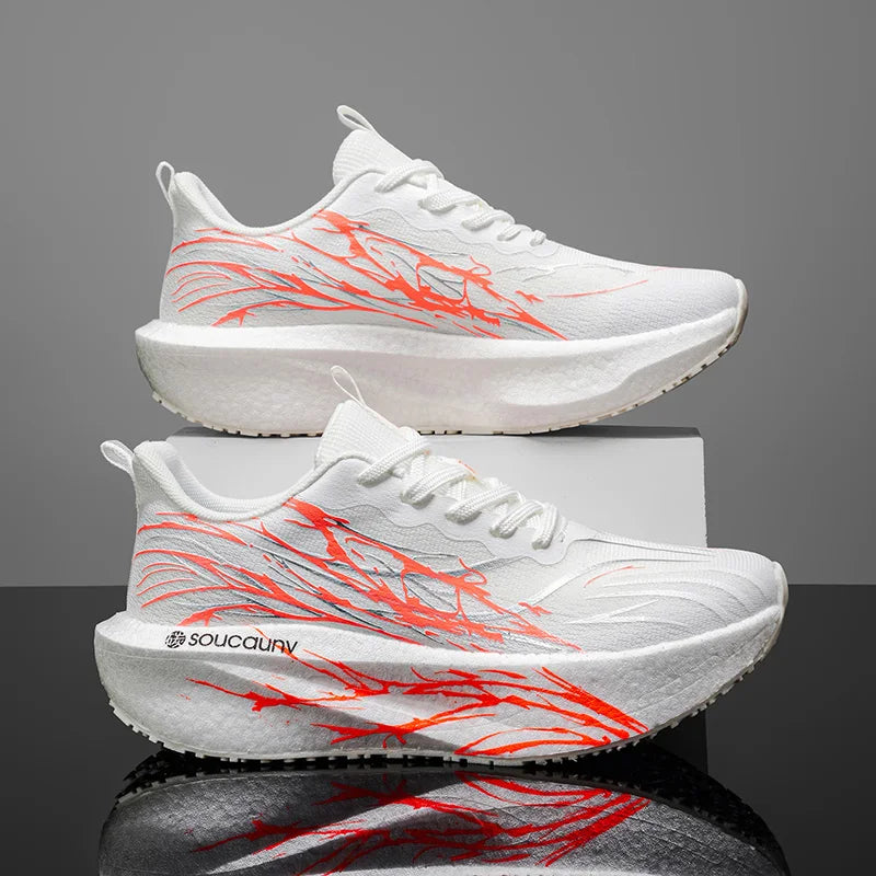 Marathon Running Shoes Men Carbon Board Speciality Sports Breathable Lightweight Women's Comfortable Athletic Nonskid Sneakers