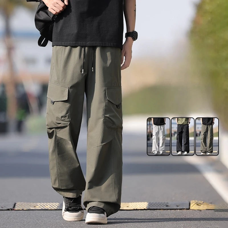 Summer Workwear Pants Man Cargo Pants Spring New Waterproof Tactical Hiking Outdoor Multi-Pockets Combat Joggers Trousers Male