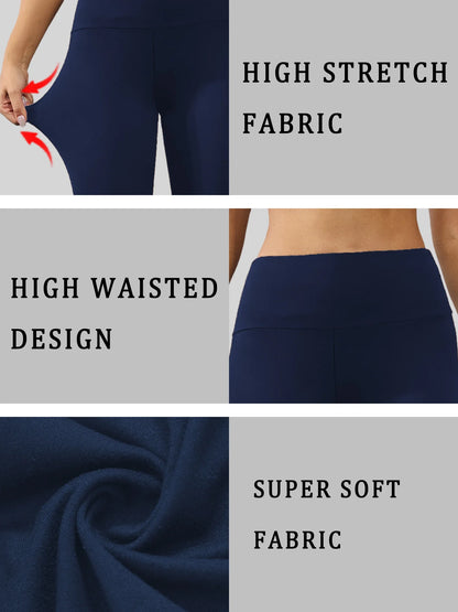 Women'S Super soft Capri Pants，High Waisted Tummy Control Leggings for Cozy Home & Casual Outfit