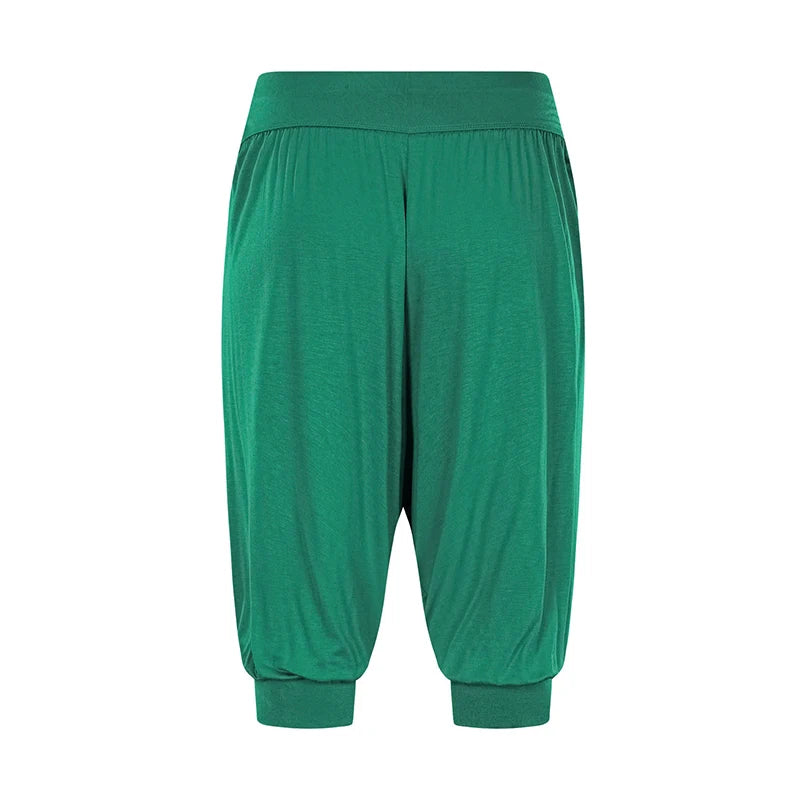 Summer Women Capri Pants Elastic Casual Loose High Waist Bloomers Joggers Sports Fitness Yoga Sweatpants Trousers