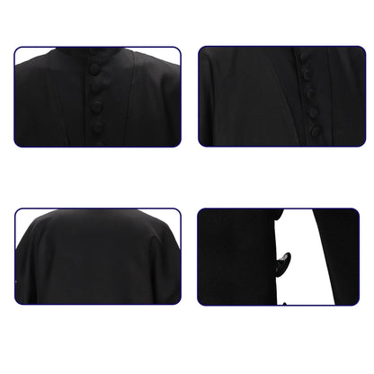Professor Snape Cosplay Costume Men Jacket Coat Tunic Robe Cloak Cape Halloween Outfit
