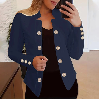Light Womens Jacket Womens Business Casual Fall Long Sleeve Notch Cardigans Open Front Work Office Cropped куртка женская