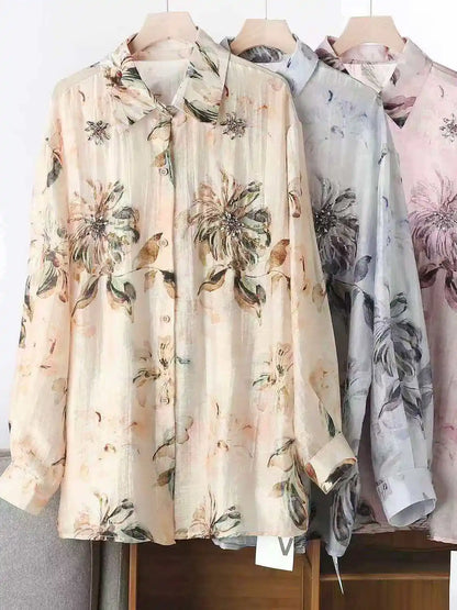 Luxury Design Summer Sparkle Diamonds Crystal Stitch Lightweight Sunscreen Shirts Blouses for Women's Thin Top Woman Clothing