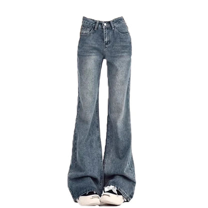 Ladies Jeans Flare Trousers Leisure Slimming Vintage Inspired Autumn  High Waist Bell  Women's pants Flared jeans jeans y2k
