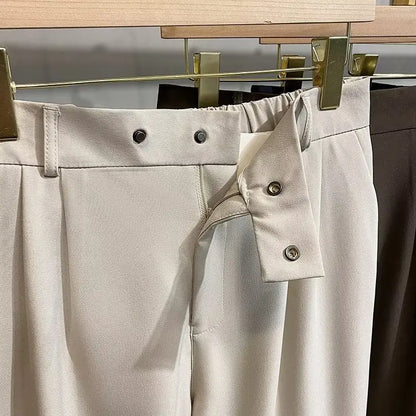 Luxury Fashion Straight Men's Casual Pants Spring Summer Harem Business Formal Male Trousers Trendy Brand