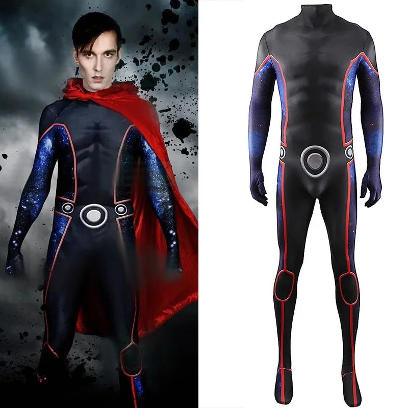 RGD4 Cosplay Young Avengers Wiccan Jumpsuit Superhero William Billy Adult Man Bodysuit Zentai Costume