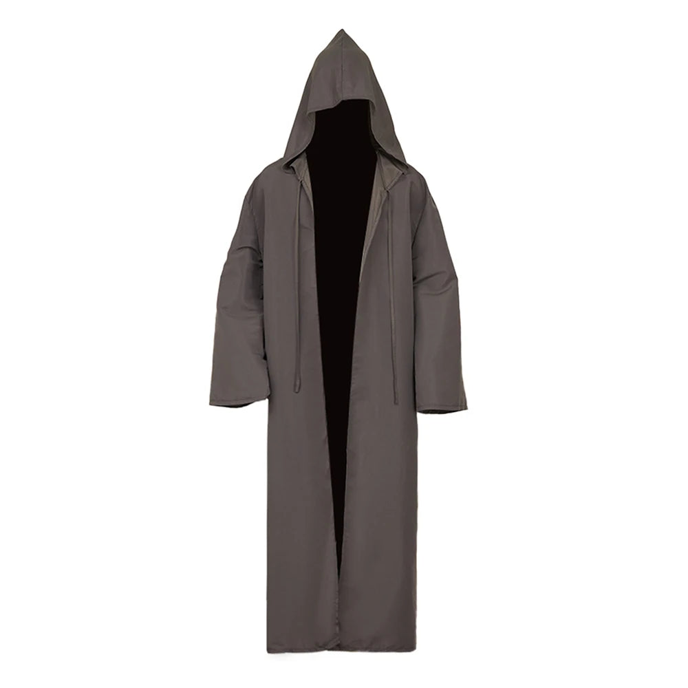 Knight Cosplay Men's Medieval Cape with Hood Costume TV Jedi Roleplay Cloak Retro Clothing Din Djarin Outfits Halloween Clothes