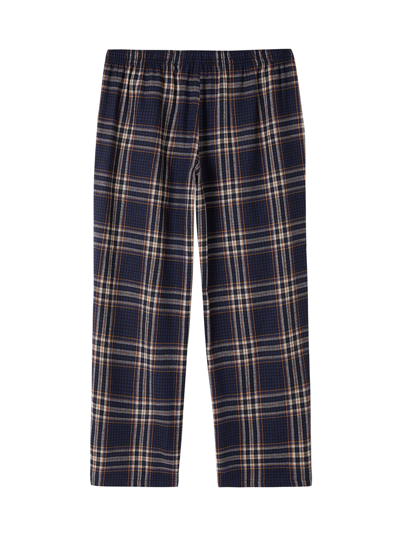 Men's Pajama Bottom Flannel Trendy Plaid Solid Casual Comfy with Pocket Warm Loose Sleeping Pants Stretchy Elastic Waistband