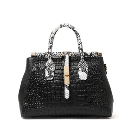 Aidrani 2026 New Style Large-Capacity Genuine Leather Women's Bag with Stone Pattern, Luxury High-End Sense Women's Handbag