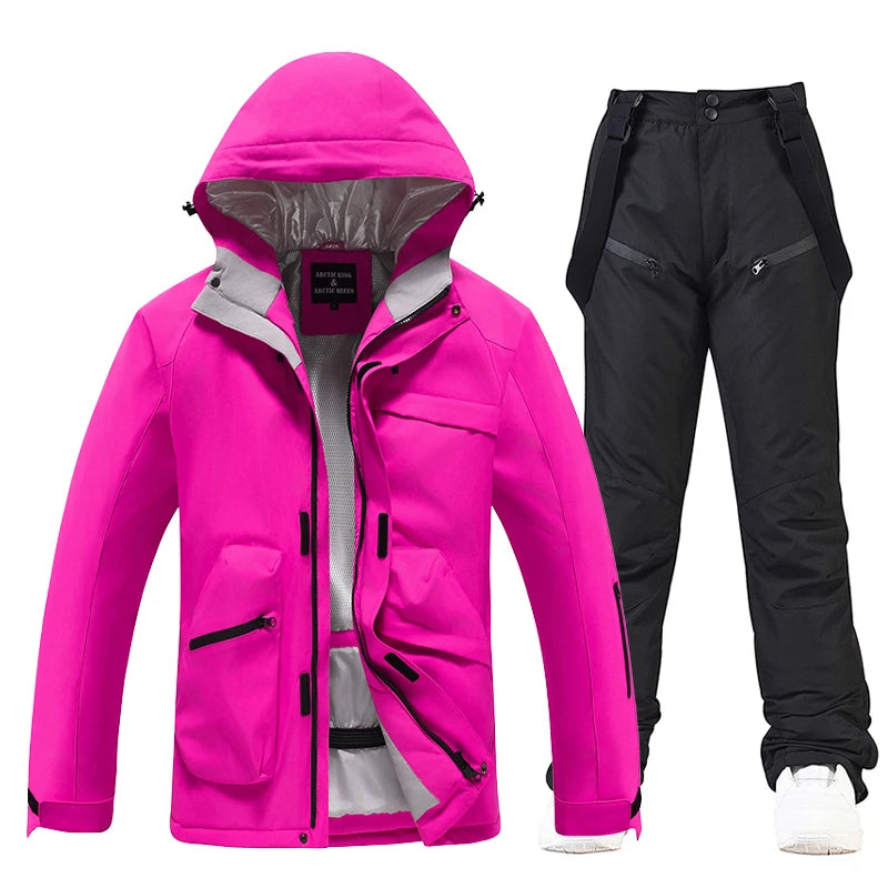 New, Men's and Women's Ski Suit Sets, Waterproof, Snow Costume, Ski Jacket and Pant Set, Outdoor Clothing, Snowboarding, Overall