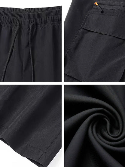 3-Pack Men's New Multi-Pocket Cargo Pants, Zipper Design Straight Leg Trousers, Stylish Fit and Comfortable Fabric