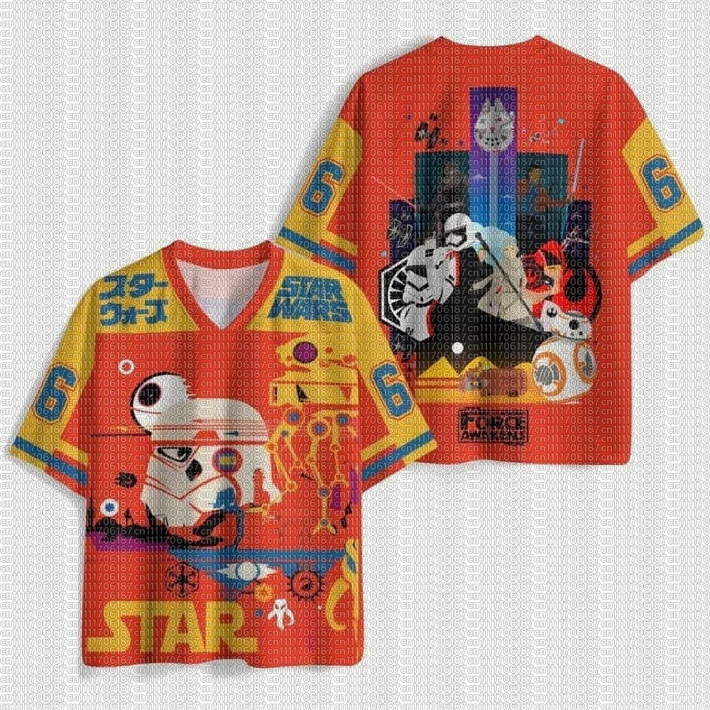 American Summer New Children's Adult Star Wars Mesh Sports Jersey Breathable Casual Street Sci-fi Fan T-shirt Large Size