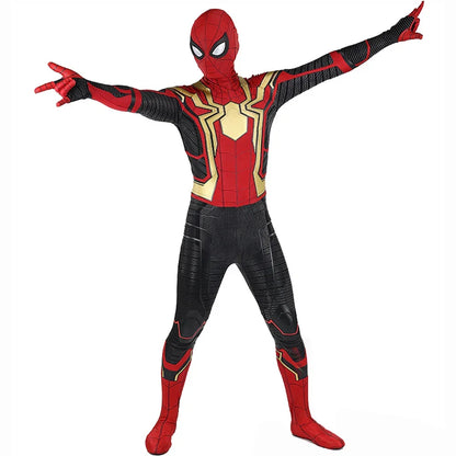 No Way Home Integrated Iron SM Cosplay Superhero Spandex Zentai Suits Spidey Bodysuit BUG Man Outfits Halloween Costume Adult