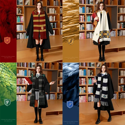 Shawl Gryffindor Slytherin Thickened Warmth Halloween Party Cosplay Scarf Decoration Gift Toy Around Harris Movies