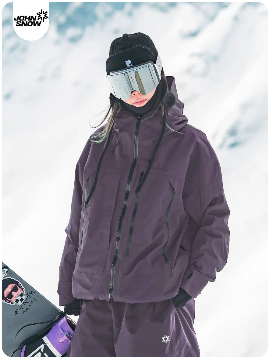 John Snow 2025 Unisex American Style Snowboard Jacket Professional Waterproof Windproof Thermal Winter Ski Coat for Men & Women