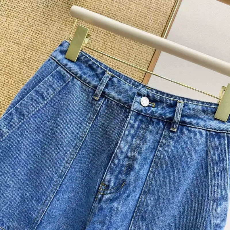 Women's jeans New low rise slim fit straight leg pants for summer 2026 pure cotton wide leg pants Multi pocket women's pants y2k