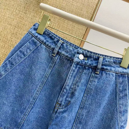 Women's jeans New low rise slim fit straight leg pants for summer 2026 pure cotton wide leg pants Multi pocket women's pants y2k