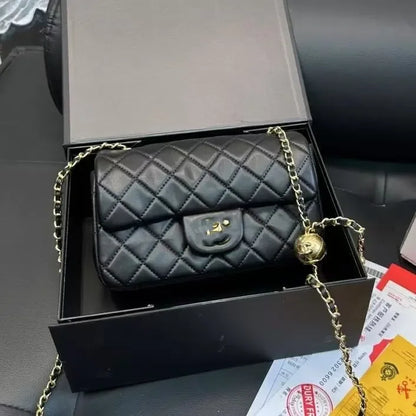 Channeled Bag Women designer makeup bag High Quality Sheepskin Diamond Lattice Handle Vanity Box Tote Bags Crossbody Shoulder Co