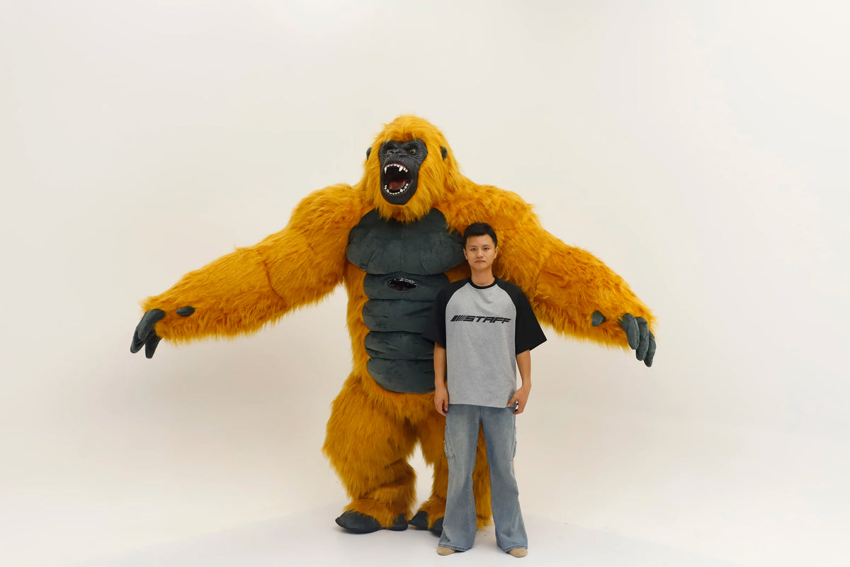 2.6M Inflatable King Kong Costume Gorilla Mascot Parade Adult Character Cosplay