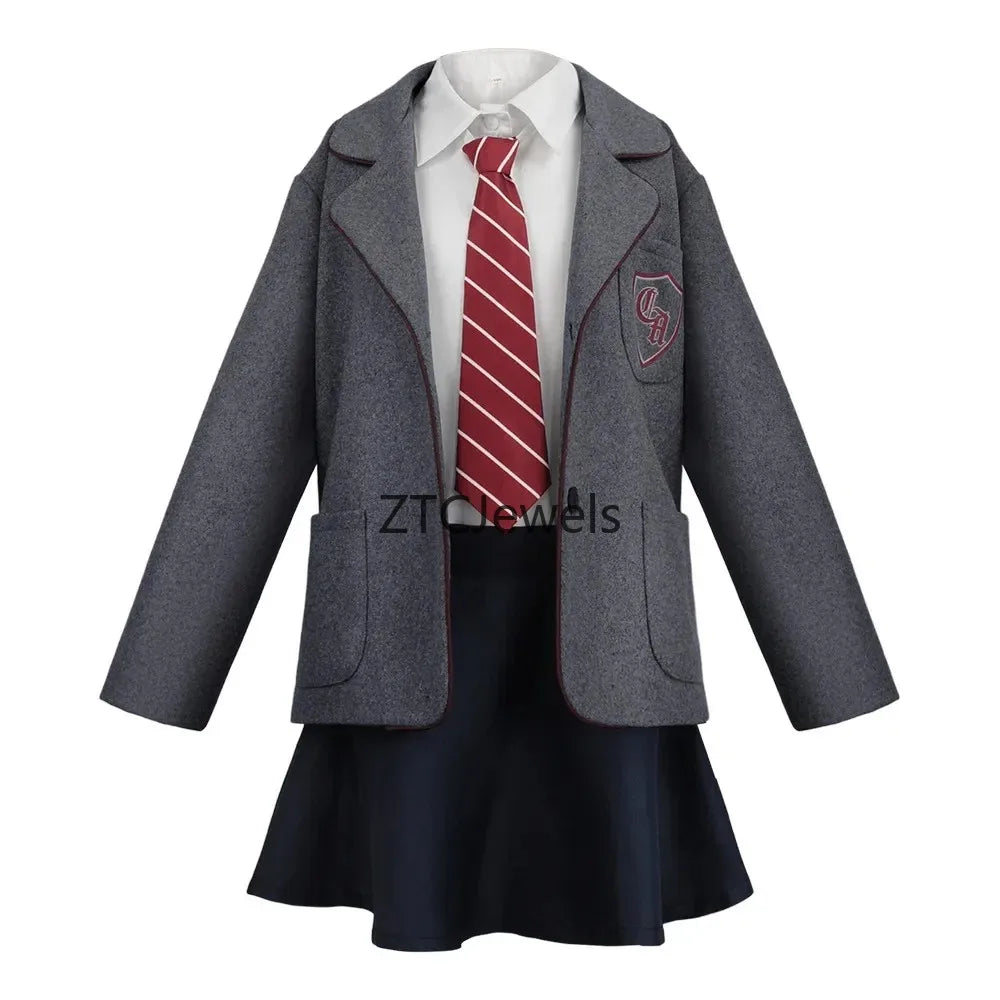 Matilda Cosplay Costume Girls School Uniform Jacket Shirt Skirt Tie Set Halloween Party Stage Musical Outfit